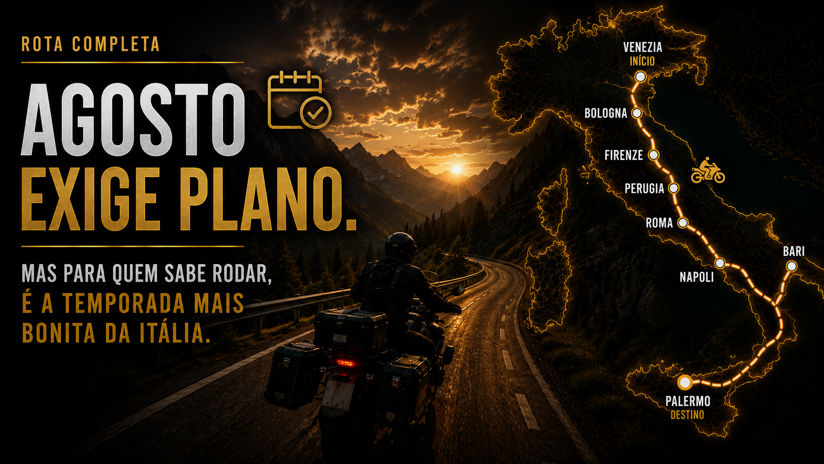 In moto in Italia ad agosto: cosa apre, cosa chiude e i migliori itinerari delle ferie